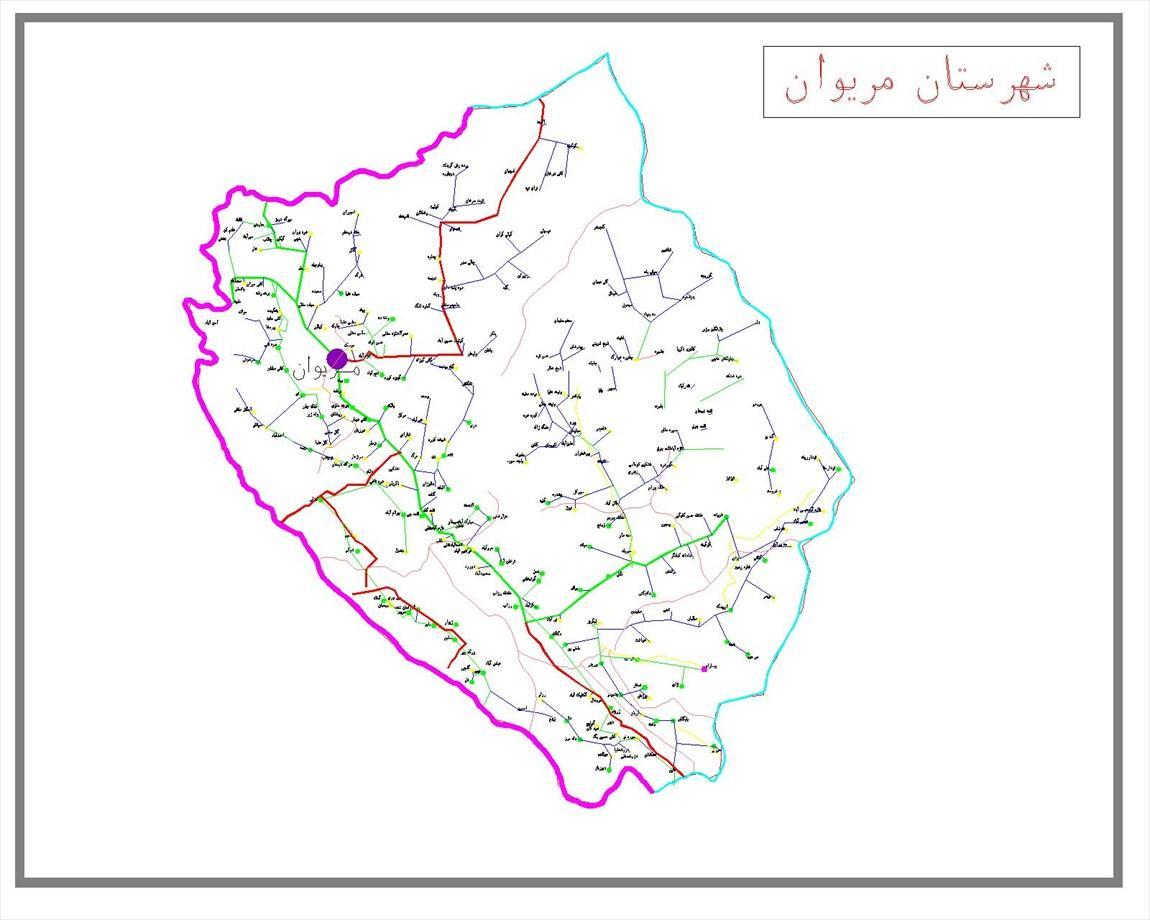 تاریخچه و نقشه جامع شهر مریوان در ویکی خبرنگاران